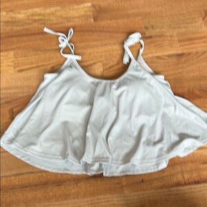 Kortni Jeane Women's tan ribbed swing swim Top M